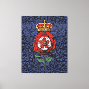 Tudor Rose Red and White Canvas Print