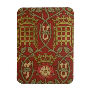 'Tudor Rose', reproduction wallpaper designed by S Magnet