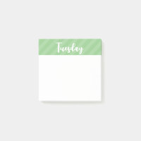 Tuesday - Green - Days of the Week - Post It Notes