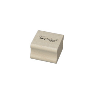 Tuesday Weekday Journal Design Rubber Stamp