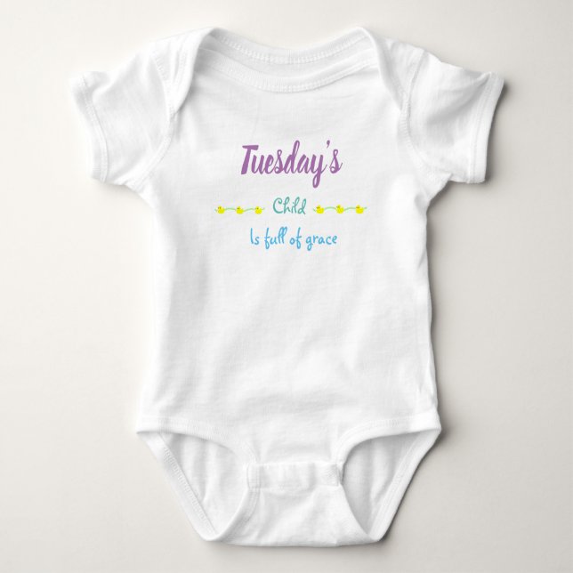 Tuesday's Child Baby Bodysuit (Front)