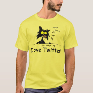 Tuff Kitty loves Twitter T-Shirt