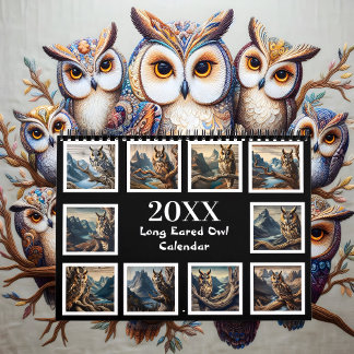 Tuffed Majesty Year with the Long-Eared Owl 20XX Calendar