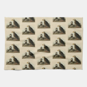 Tufted Auk (Puffin) - Audubon's Birds of America Tea Towel