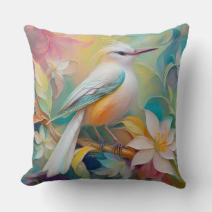 Tufted Golden Rumped Fantasy Bird Cushion