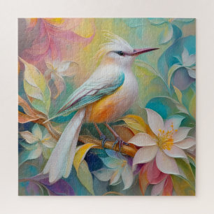 Tufted Golden Rumped Fantasy Bird Jigsaw Puzzle
