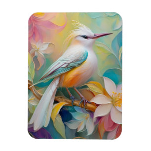 Tufted Golden Rumped Fantasy Bird Magnet