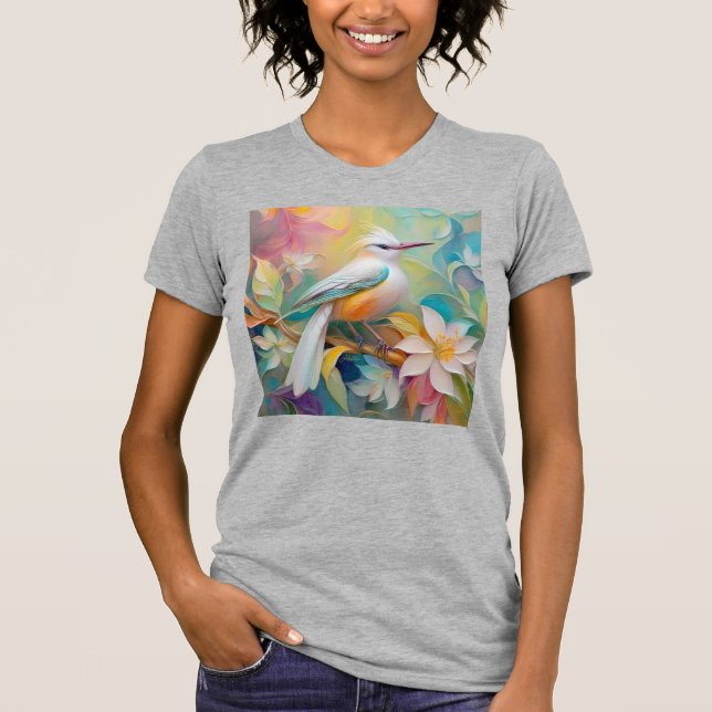 Tufted Golden Rumped Fantasy Bird T-Shirt (Front)
