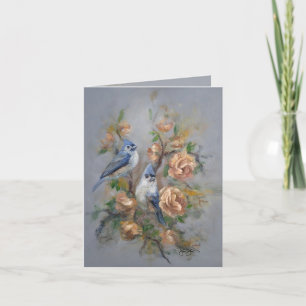 Tufted Titmice Birthday/ Thank You Card