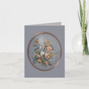 Tufted Titmice - hand painted Card
