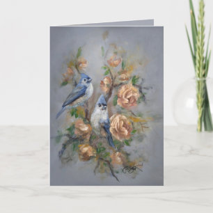 Tufted Titmouse 5 x 7" Birthday/ Invitation