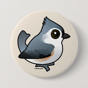 Tufted Titmouse 7.5 Cm Round Badge