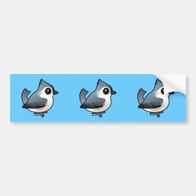 Tufted Titmouse Bumper Sticker (Front)