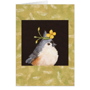tufted titmouse card