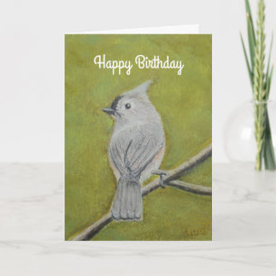 Tufted Titmouse in Soft Pastel Card