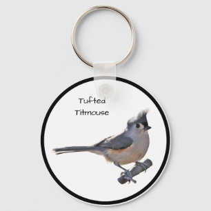 Tufted Titmouse Key Ring