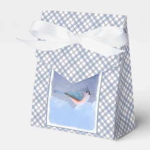 Tufted Titmouse Painting - Cute Original Dog Art Favour Box