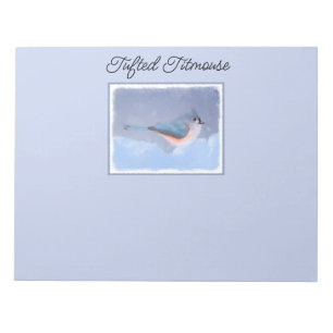 Tufted Titmouse Painting - Original Bird Art Notepad