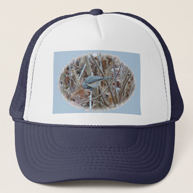 Tufted Titmouse Songbird Coordinating Items Trucker Hat (Front)