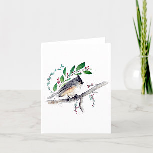 Tufted Titmouse Watercolor Note Card
