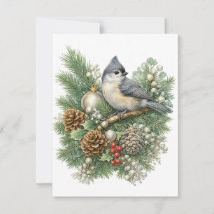 Tufted Titmouse Winter Songbirds Collection Card