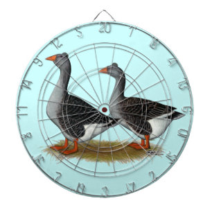 Tufted Toulouse Geese Dartboard