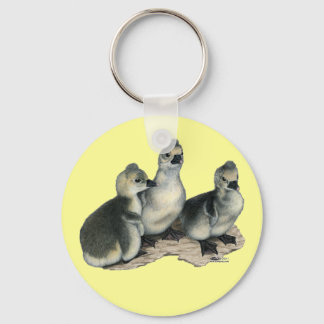 Tufted Toulouse Goslings Key Ring