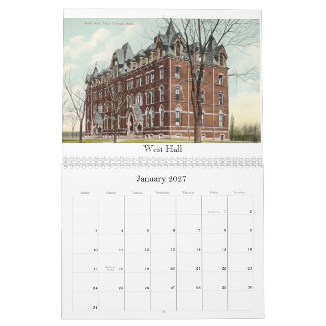 Tufts College Vintage Postcards 2012 Calendar (Jan 2027)