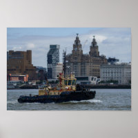 Tug Boat And Liver Building