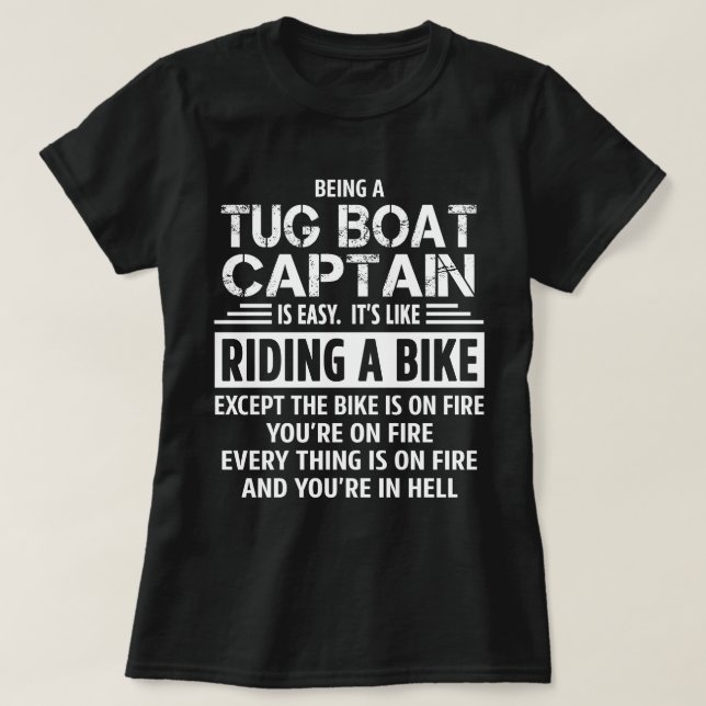 Tug Boat Captain T-Shirt (Design Front)