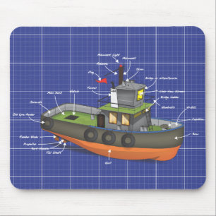 Tug Boat Mouse Pad