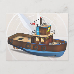 Tug Boat Postcard