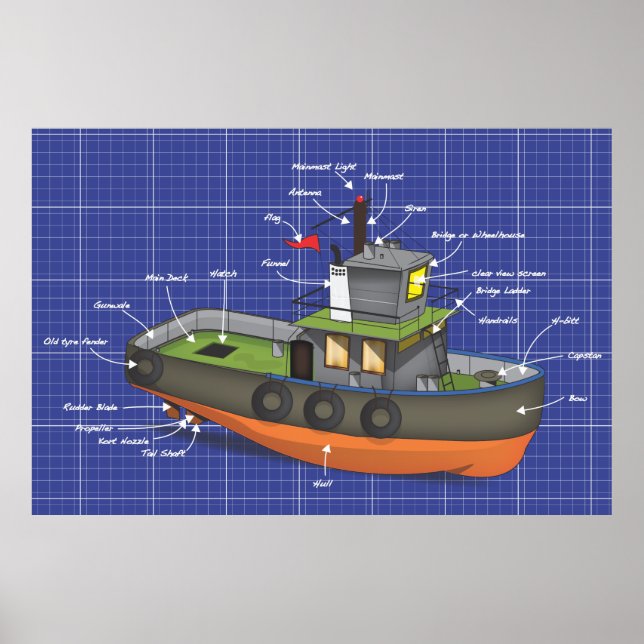 Tug Boat Poster (Front)