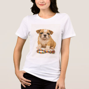 Tug Life – Bulldog Pup with Attitude Tri-Blend Shirt