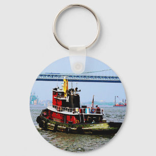 Tugboat at Penn's Land Philadelphia, PA Key Ring