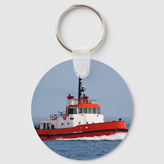 Tugboat at Speed Key Ring (Front)