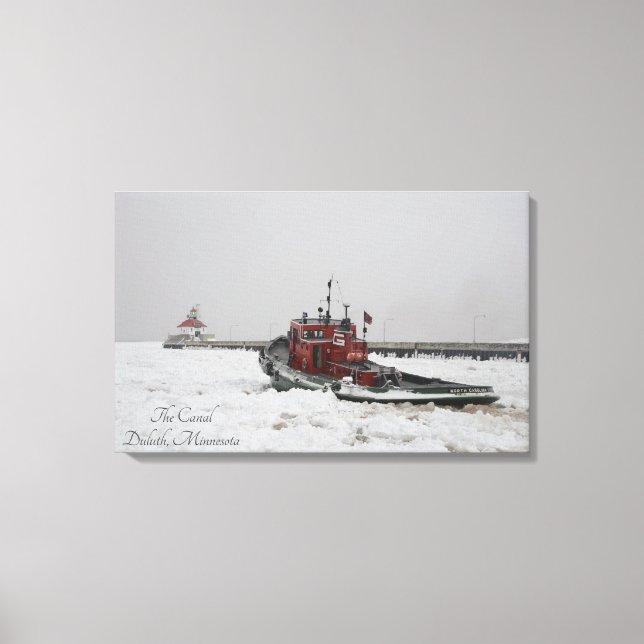 Tugboat Duluth Minnesota Canal Canvas Print (Front)