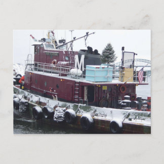 tugboat holiday postcard