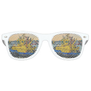 Tugboat sailing at river, montevideo, uruguay retro sunglasses