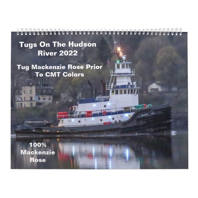 Tugs On The Hudson River Mackenzie Rose Calendar (Cover)