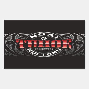 Tuhoe Lifer Moko Chrome Rectangular Sticker