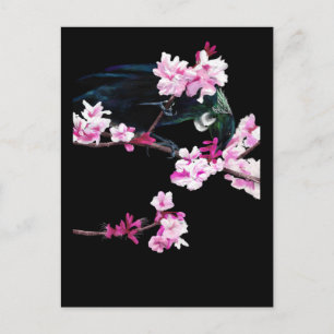 Tui Feeding on Cherry Blossoms Postcard