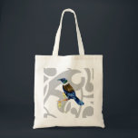 Tui NZ Bird Tote Bag<br><div class="desc">If you would like any help customising this design please use the ask this designer button,  immediately below this text. A painted illustration of a Tui in a kowhai tree. The bird is perched above some yellow kowhai flowers. A great design for people who love New Zealand birds.</div>