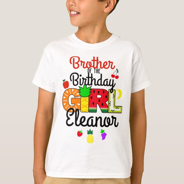 Tuitti Fruity Brother of the Birthday Girl  T-Shirt (Front)
