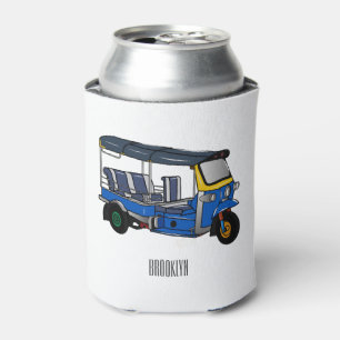 Tuk tuk cartoon illustration can cooler