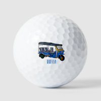 Tuk tuk cartoon illustration
