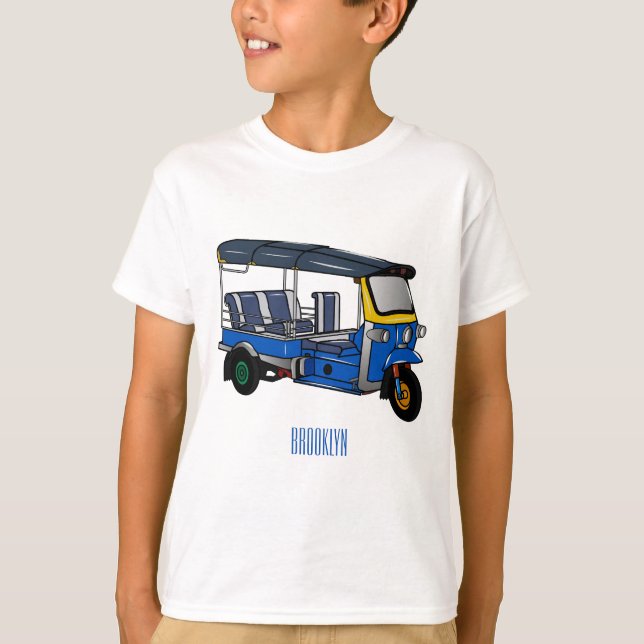 Tuk tuk cartoon illustration T-Shirt (Front)