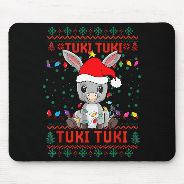 Tuki Tuki Santa Hat Spanish Mexican Christmas Swea Mouse Pad (Front)