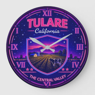Tulare California Farmland Large Clock