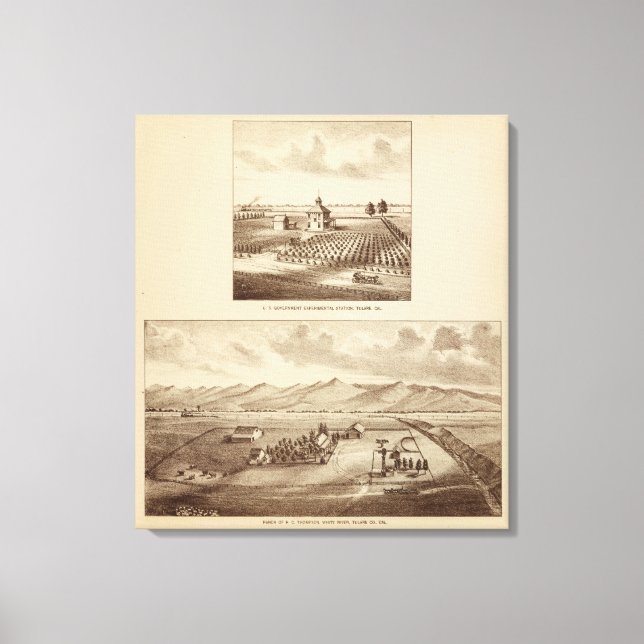 Tulare Co ranch, station Canvas Print (Front)